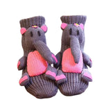 3D Knit Animal Slipper Socks – Cozy Non-Slip Fuzzy Floor Socks, Cute Handmade Winter Gift