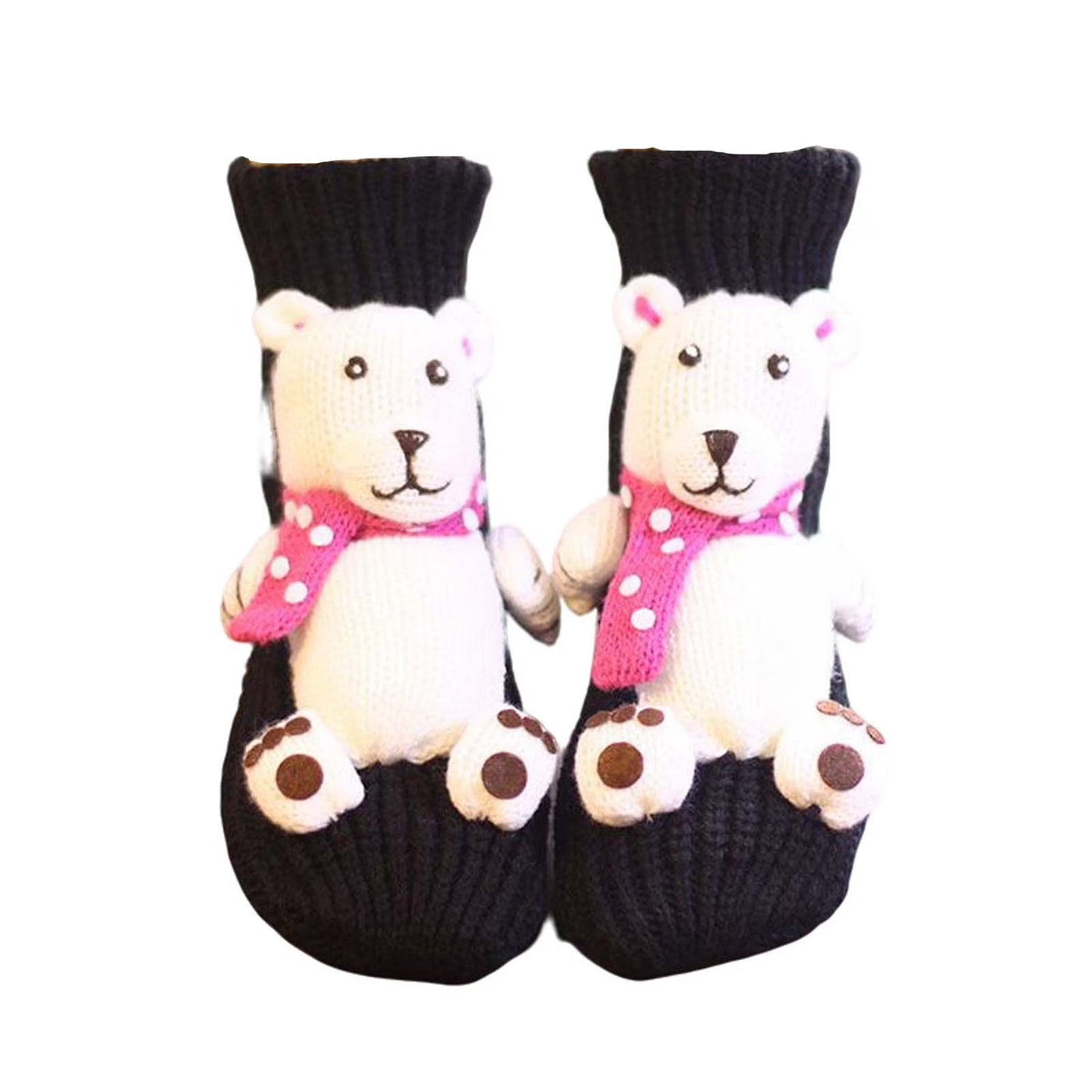 3D Knit Animal Slipper Socks – Cozy Non-Slip Fuzzy Floor Socks, Cute Handmade Winter Gift