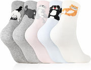 Cute Animal Socks for Women Cat Dog Novelty Crew Sock for Cute Animals Lovers