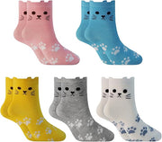 Cute Cat Pom Pom Socks – Women’s 3D Novelty Crew