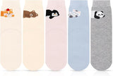 Cute Animal Socks for Women Cat Dog Novelty Crew Sock for Cute Animals Lovers