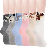 Cute Animal Socks for Women Cat Dog Novelty Crew Sock for Cute Animals Lovers