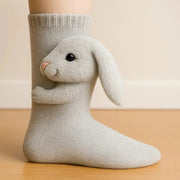 3D Animal Knit Socks Warm, Breathable Winter Floor Socks for Adults