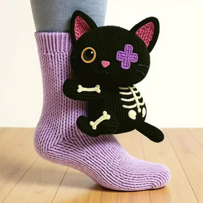 3D Animal Knit Socks Warm, Breathable Winter Floor Socks for Adults