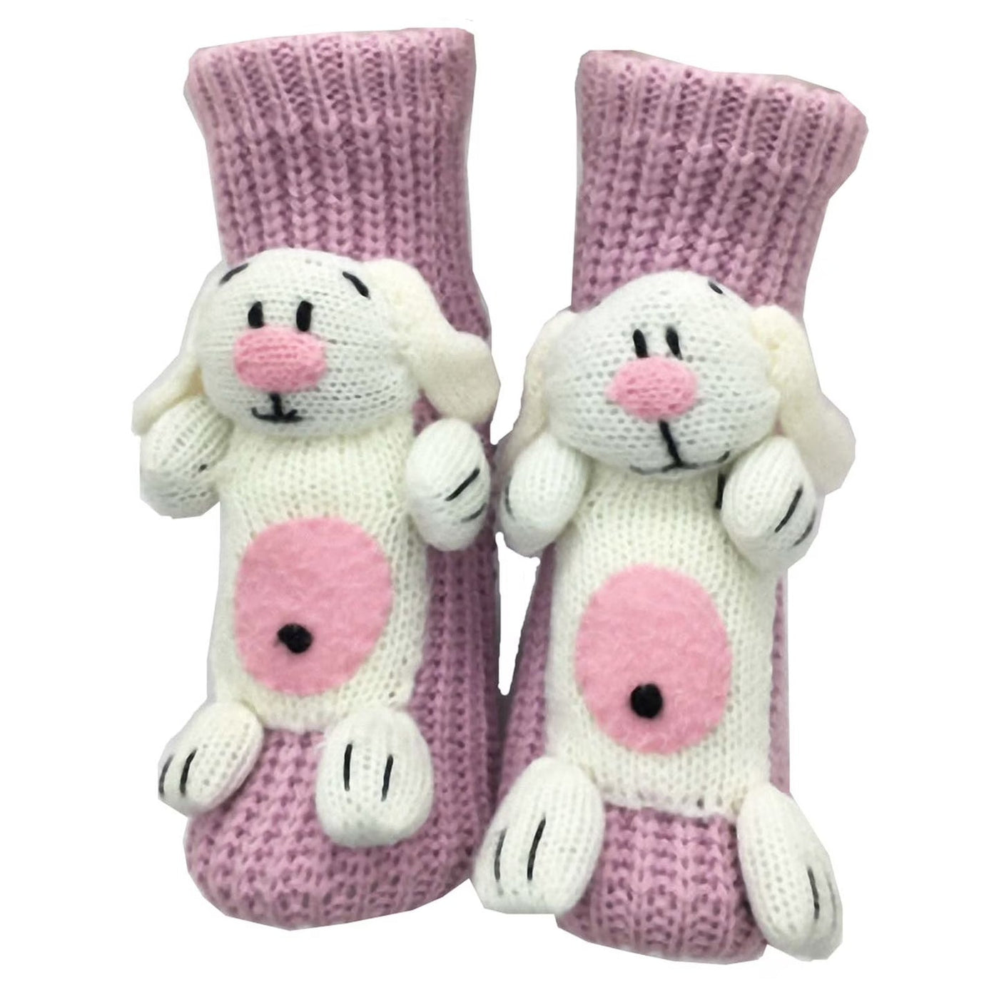 3D Knit Animal Slipper Socks – Cozy Non-Slip Fuzzy Floor Socks, Cute Handmade Winter Gift