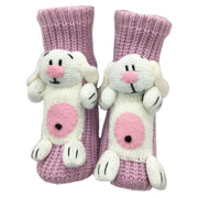 3D Knit Animal Slipper Socks – Cozy Non-Slip Fuzzy Floor Socks, Cute Handmade Winter Gift