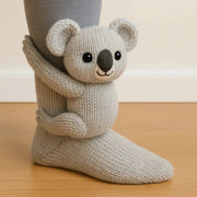 3D Animal Knit Socks Warm, Breathable Winter Floor Socks for Adults