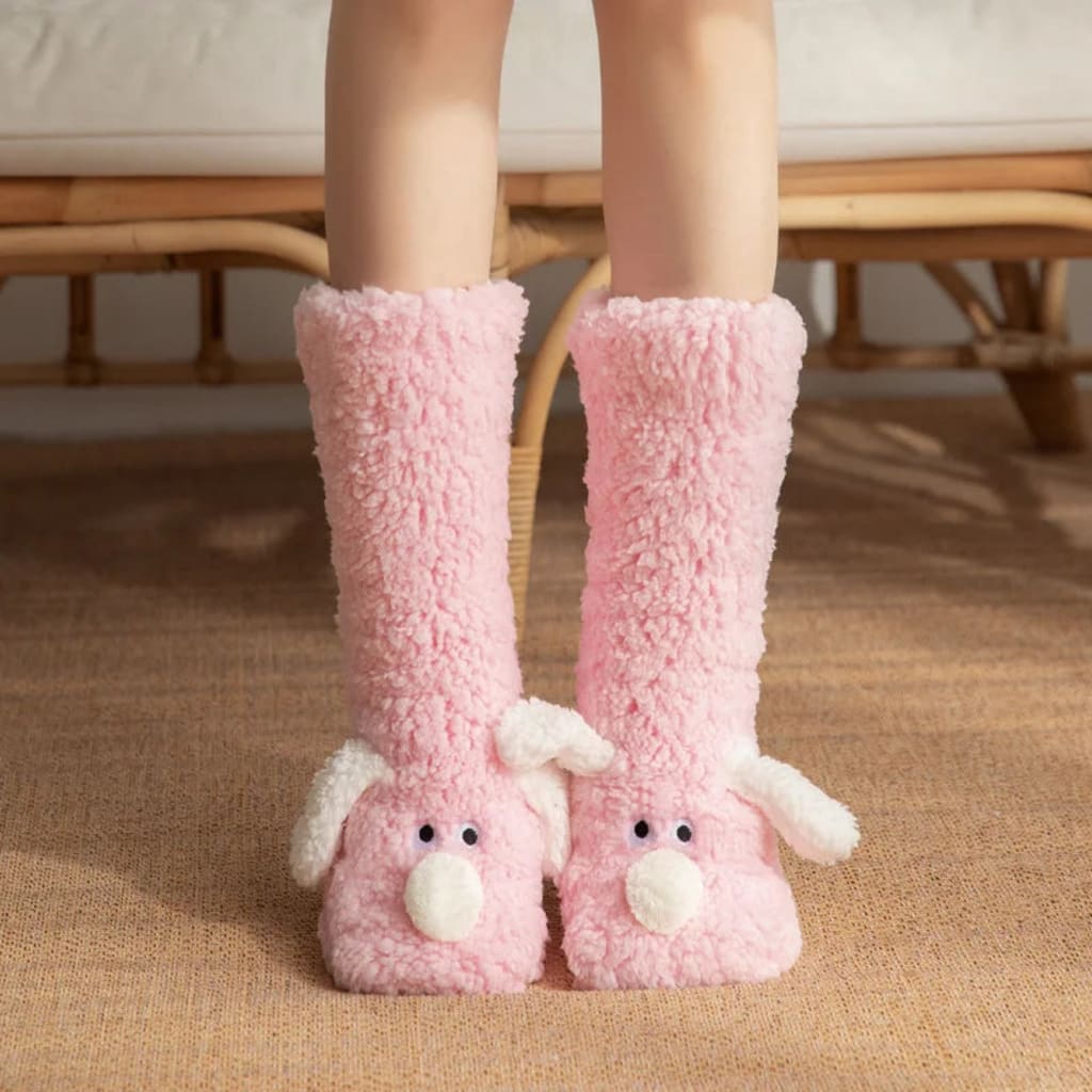 2026 New 3D Animal Plush Floor Socks