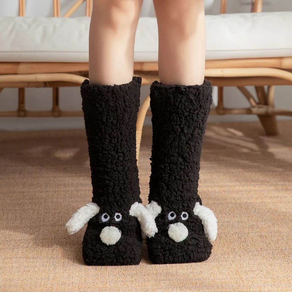 2026 New 3D Animal Plush Floor Socks