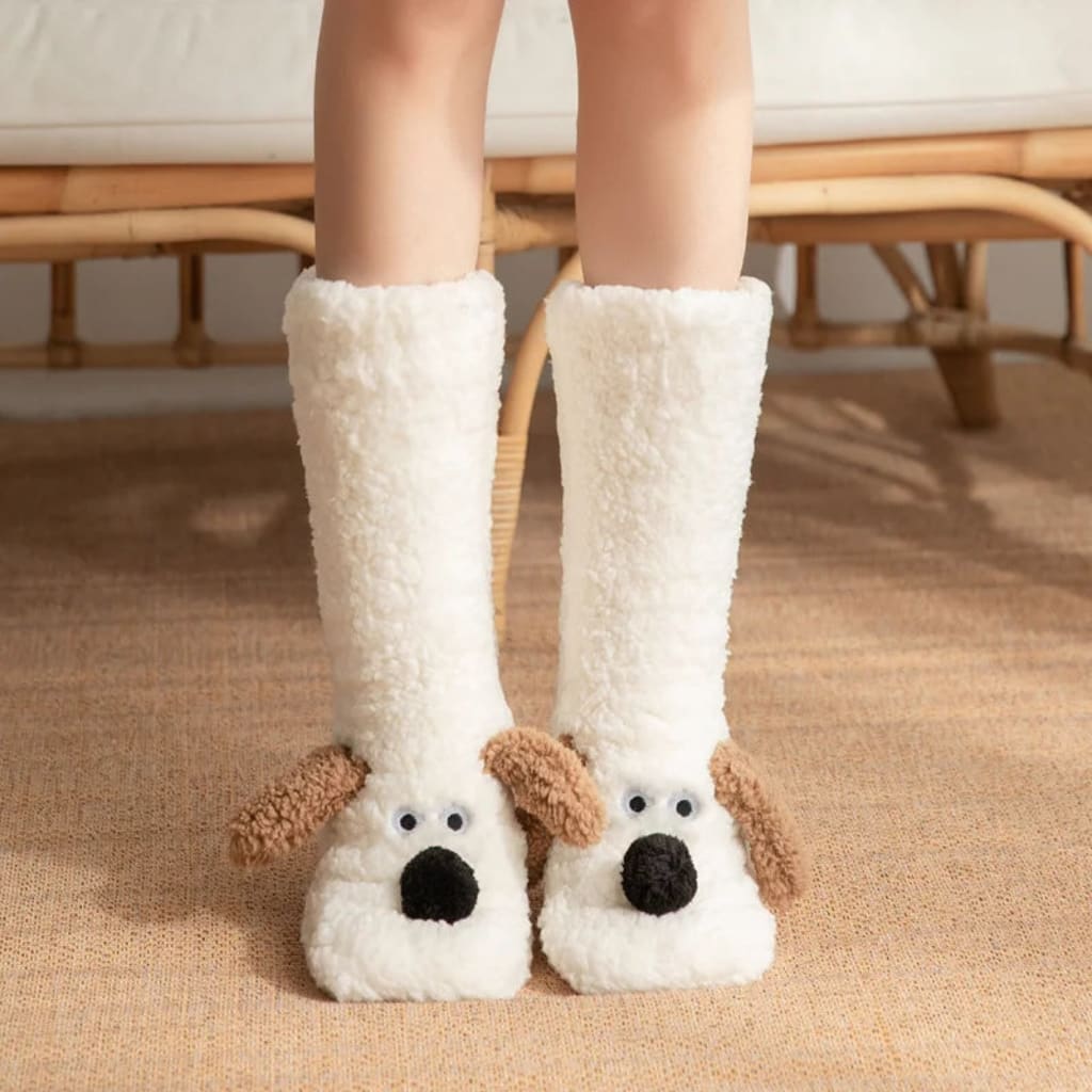 2026 New 3D Animal Plush Floor Socks