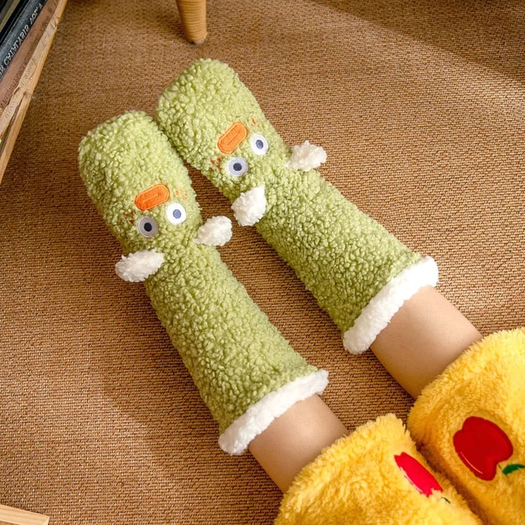 2026 New 3D Animal Plush Floor Socks