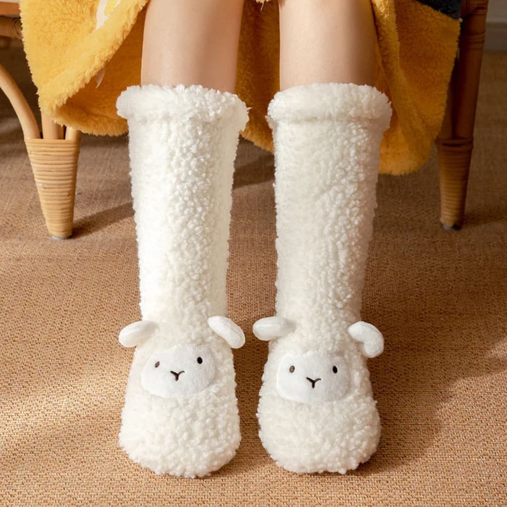 2026 New 3D Animal Plush Floor Socks