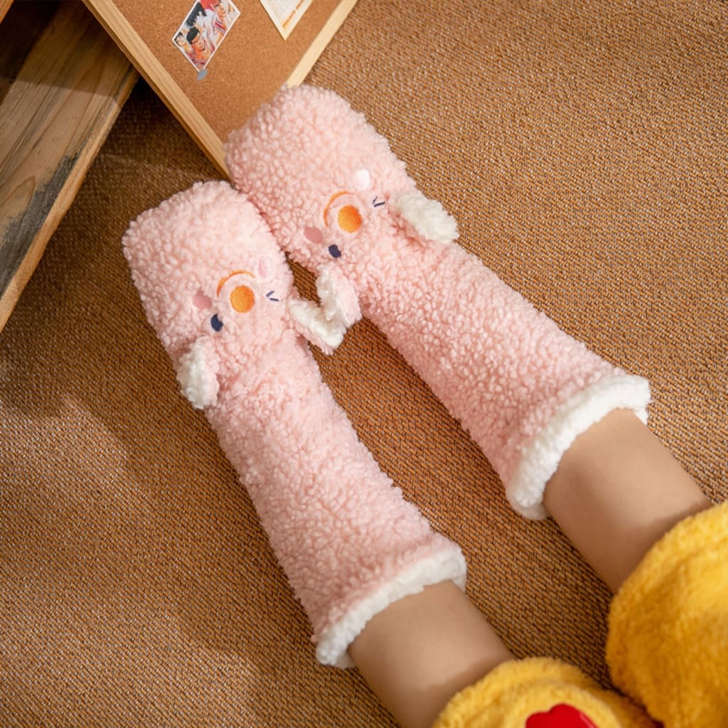 2026 New 3D Animal Plush Floor Socks