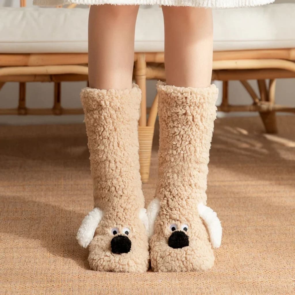 2026 New 3D Animal Plush Floor Socks